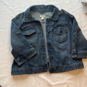 LOFT cropped denim jacket xl